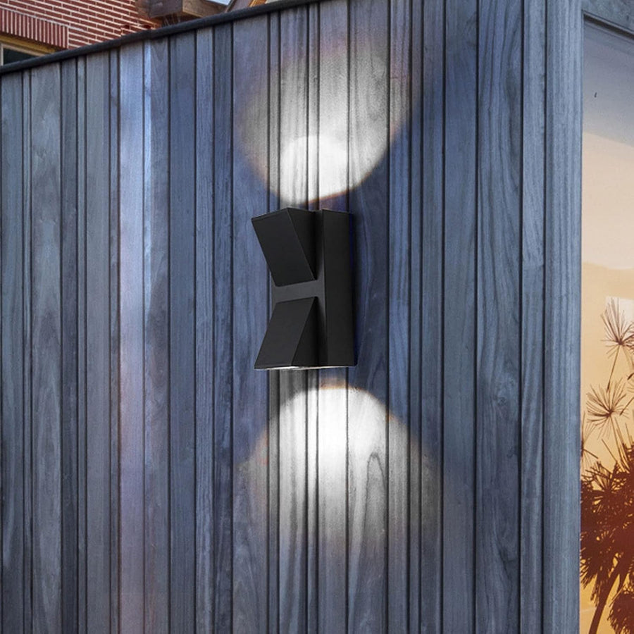 Aplica LED de Exterior si Interior, 6W, 2 Surse x 5W, IP65, ABS, Negru, 3000K, AX100/2BK Aplice de Exterior Default Title Alessandro Design