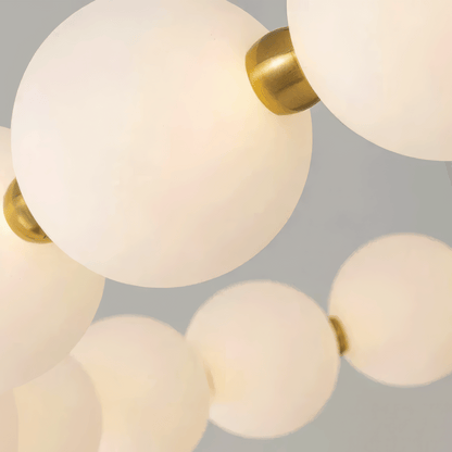 LED függőlámpa akril Nova 57W távirányítóval, szabályozható, 3000K/4000K/6000K, arany, fém és akril LED-csillárok távirányítóval Alapértelmezett cím Alessandro Design