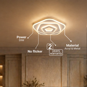 LED-csillár távirányítóval PENTAGON 59W, 40cm, hideg/meleg/semleges fény 3000K/4000K/6000K, fehér, fém és akril LED-csillárok távirányítóval Alapértelmezett cím Alessandro Design