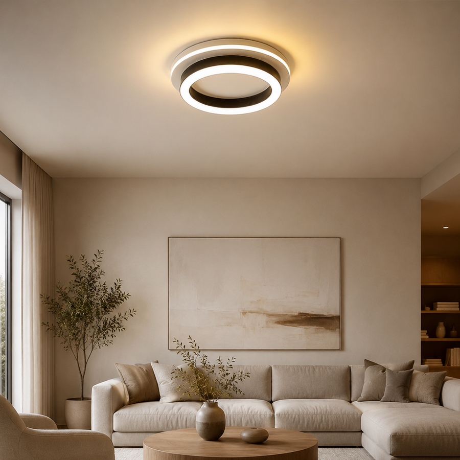 MODERN LED csillár 25 W, átmérő 20 cm, kerek, hideg/meleg/semleges fény, fekete LED csillárok alapértelmezett cím Alessandro Design