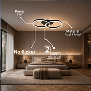 LED csillár távirányítóval RIGA LILITH 34W, 2 kör, hideg/meleg/semleges fény, szabályozható, fekete LED csillárok távirányítóval Alapértelmezett cím Alessandro Design