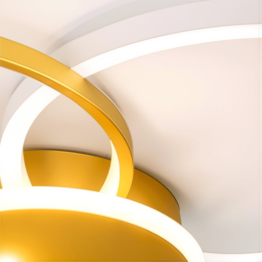 LED csillár távirányítóval KILLIAN 80W, 4 kör, hideg/meleg/semleges fény, szabályozható, arany LED-es csillárok távirányítóval Alapértelmezett cím Alessandro Design