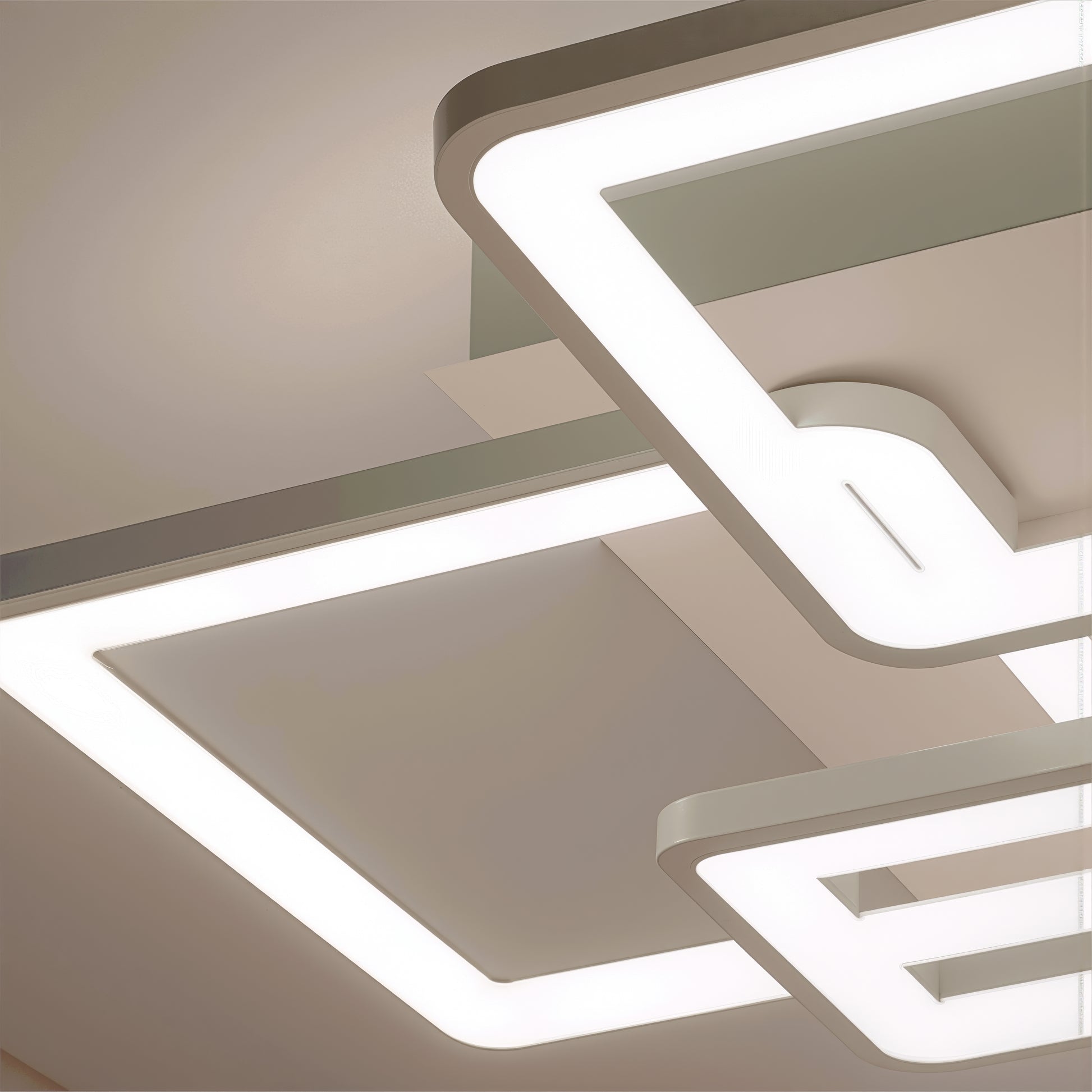 LED-es csillár távirányítóval ELLA 119W, 6 négyzet, hideg/meleg/semleges fény, szabályozható, fehér LED-es csillár távirányítóval Alapértelmezett cím Alessandro Design