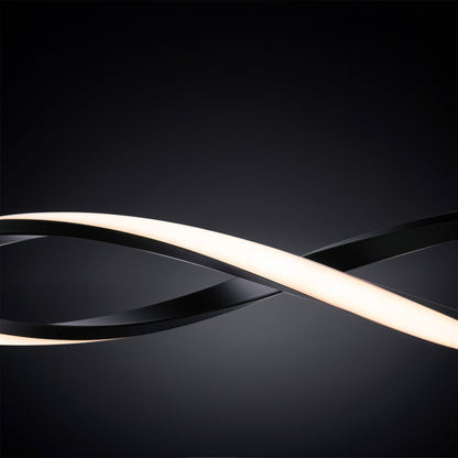 Függesztett LED-csillár távirányítóval, FLUX, 27 W, 116 cm, hideg/meleg/semleges fény 3000K/4000K/6000K, szabályozható, fekete, állítható magasságú, fém és szilikon modern csillárok alapértelmezett cím Alessandro Design