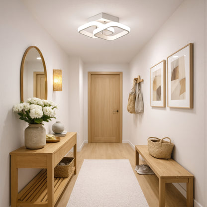 VERTEX mátrix LED csillár, átlapoló gyémántok, fém keretek, 24 W, 2 gyémánt, hideg/meleg/semleges fény 3000K/4000K/6000K, fehér LED-csillárok alapértelmezett cím Alessandro Design