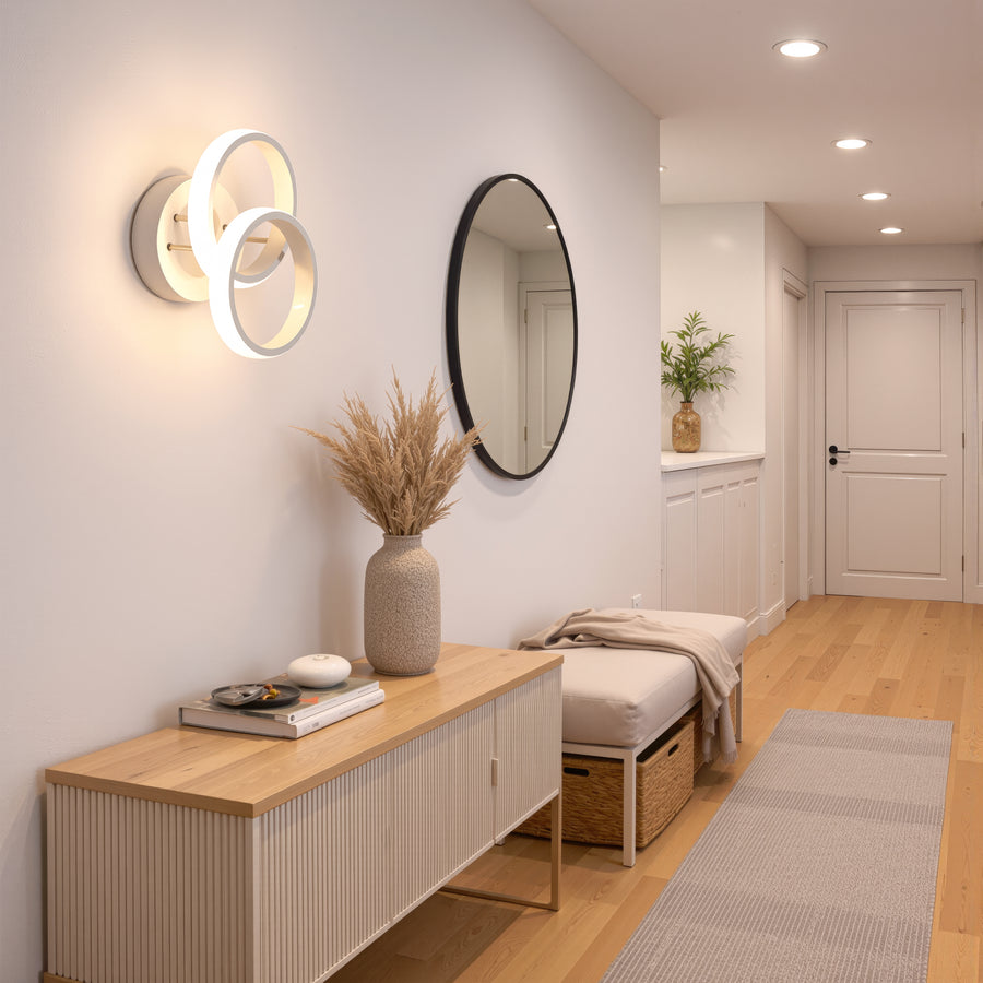 LED csillár VERTEX CIRCULA 21W, 2 kör, fém keretek, hideg/meleg/semleges fény, fehér LED csillárok alapértelmezett cím Alessandro Design