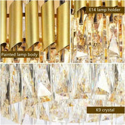 Candelabru Cristal VERSAILLES Supremo, CC900/800GD, 12xE14, Diametru 80cm, Auriu Lucios, Inaltime Reglabila, Metal si Cristal Candelabre Cristal Default Title Alessandro Design