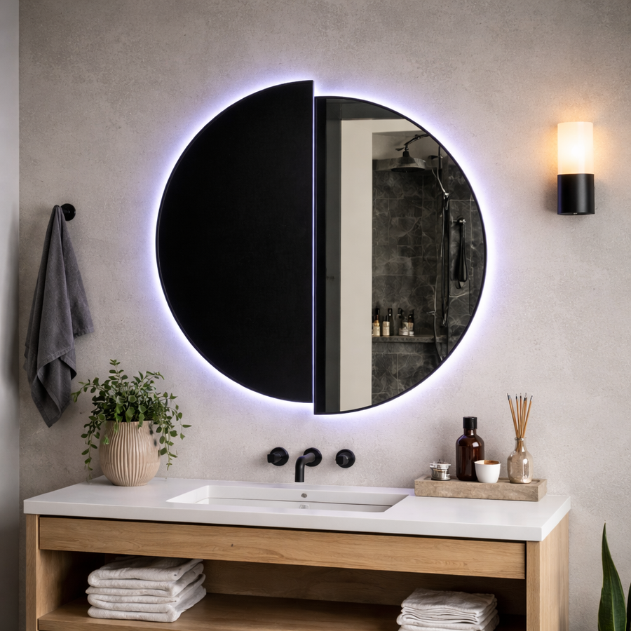 LED Touch Mariah Mirror Demist System 60X60cm Tükrök Korman E Alapértelmezett cím Alessandro Design