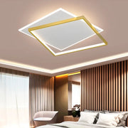 LED csillár távirányítóval SOLARA 66W, 2 négyzet, hideg/meleg/semleges fény, szabályozható, aranyfehér LED csillárok távirányítóval Alapértelmezett cím Alessandro Design
