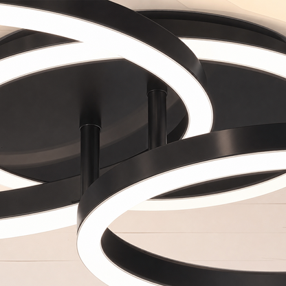 LED csillár távirányítóval RINOVA 66W, 2 kör, hideg/meleg/semleges fény, szabályozható, fekete LED csillárok távirányítóval Alapértelmezett cím Alessandro Design