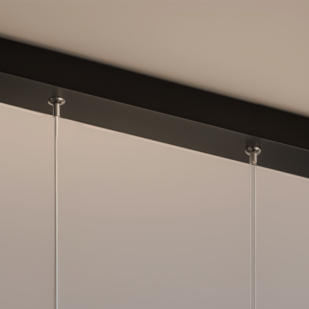 Függesztett LED-es csillár távirányítóval ZIGZAG 27W, hideg/meleg/semleges fény, szabályozható, fekete, állítható magasságú LED-csillárok távirányítóval Alapértelmezett cím Alessandro Design