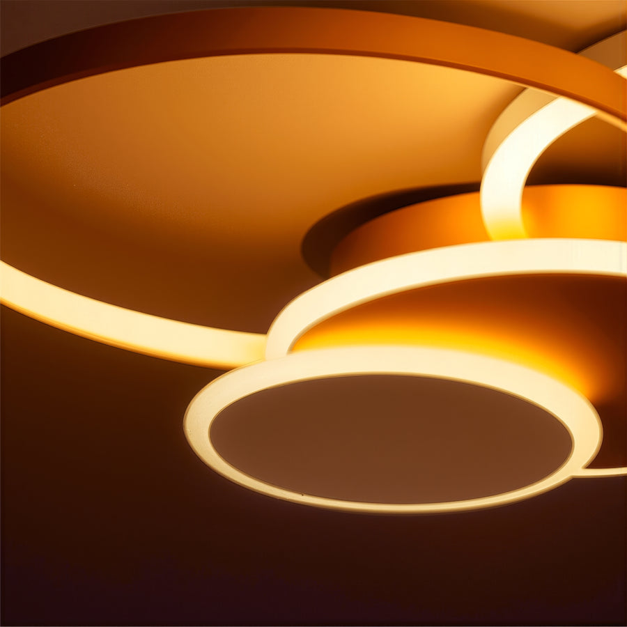 LED csillár távirányítóval KILLIAN 80W, 4 kör, hideg/meleg/semleges fény, szabályozható, arany LED-es csillárok távirányítóval Alapértelmezett cím Alessandro Design