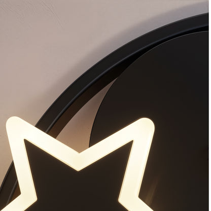 LED csillár távirányítóval ALYONA 44W, Hold és csillag, hűvös/meleg/semleges fény, sötétíthető, fekete LED csillárok távirányítóval Alapértelmezett cím Alessandro Design