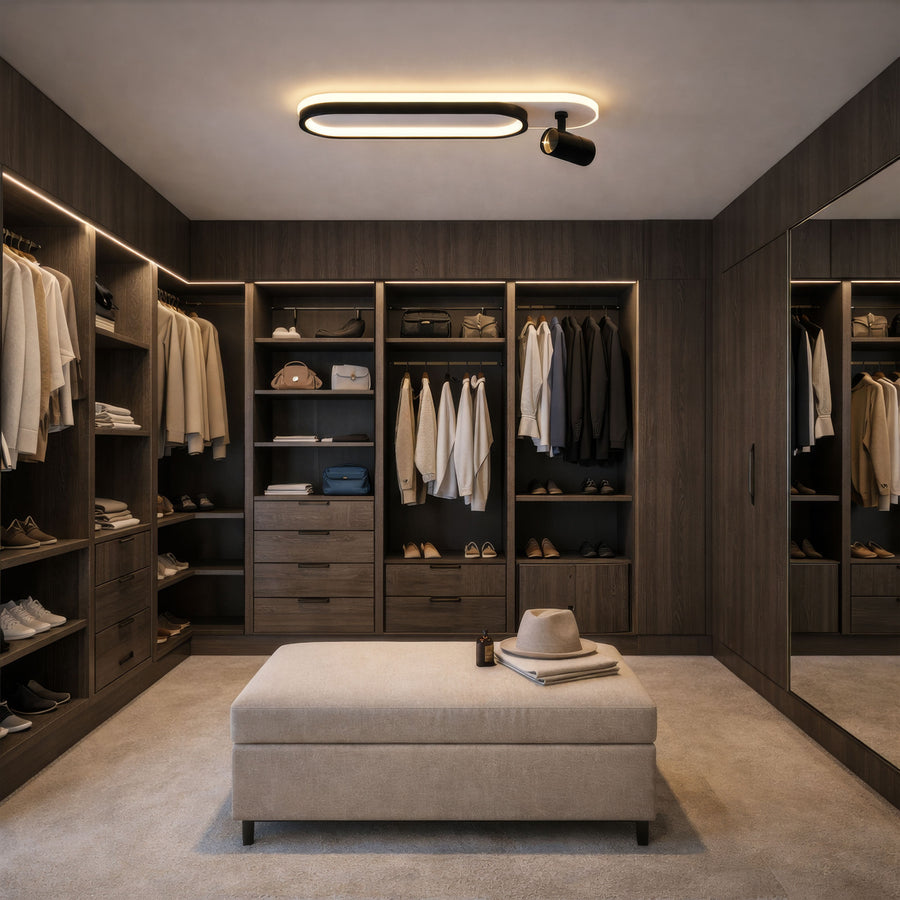 LED csillár állítható projektorral FISSO Camilla 49W, fény 3000/4000/6000k, fekete LED csillárok Alapértelmezett cím Alessandro Design