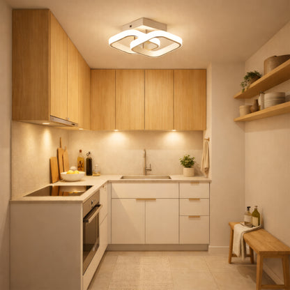 VERTEX mátrix LED csillár, átlapoló gyémántok, fém keretek, 24 W, 2 gyémánt, hideg/meleg/semleges fény 3000K/4000K/6000K, fehér LED-csillárok alapértelmezett cím Alessandro Design