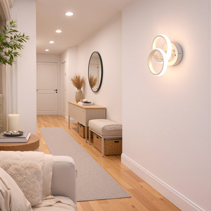 LED csillár VERTEX CIRCULA 21W, 2 kör, fém keretek, hideg/meleg/semleges fény, fehér LED csillárok alapértelmezett cím Alessandro Design