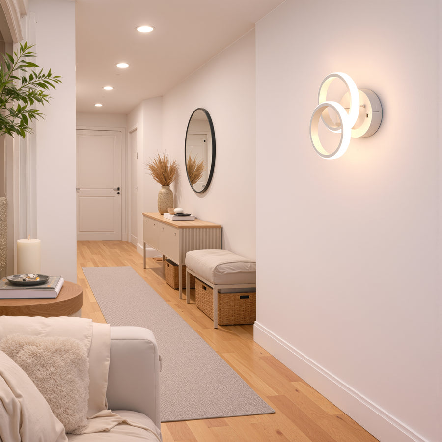 LED csillár VERTEX CIRCULA 21W, 2 kör, fém keretek, hideg/meleg/semleges fény, fehér LED csillárok alapértelmezett cím Alessandro Design