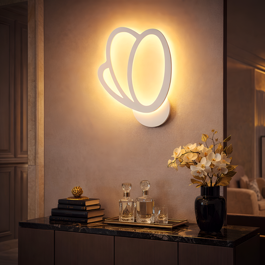 Tulipán LED fali lámpa 15 W, hideg/meleg/semleges fény 3000K/4000K/6000K, fehér, fém és akril beltéri fali lámpák alapértelmezett cím Alessandro Design