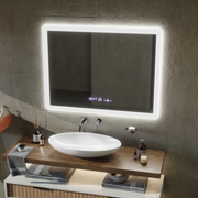 Oglinda LED Rectangulara, 80x60cm, ELANCEE Senzor MotionGlow Marcello, Sistem Dezaburire, Ceas & Termometru, Dimabila Oglinzi Marcello Default Title Alessandro Design