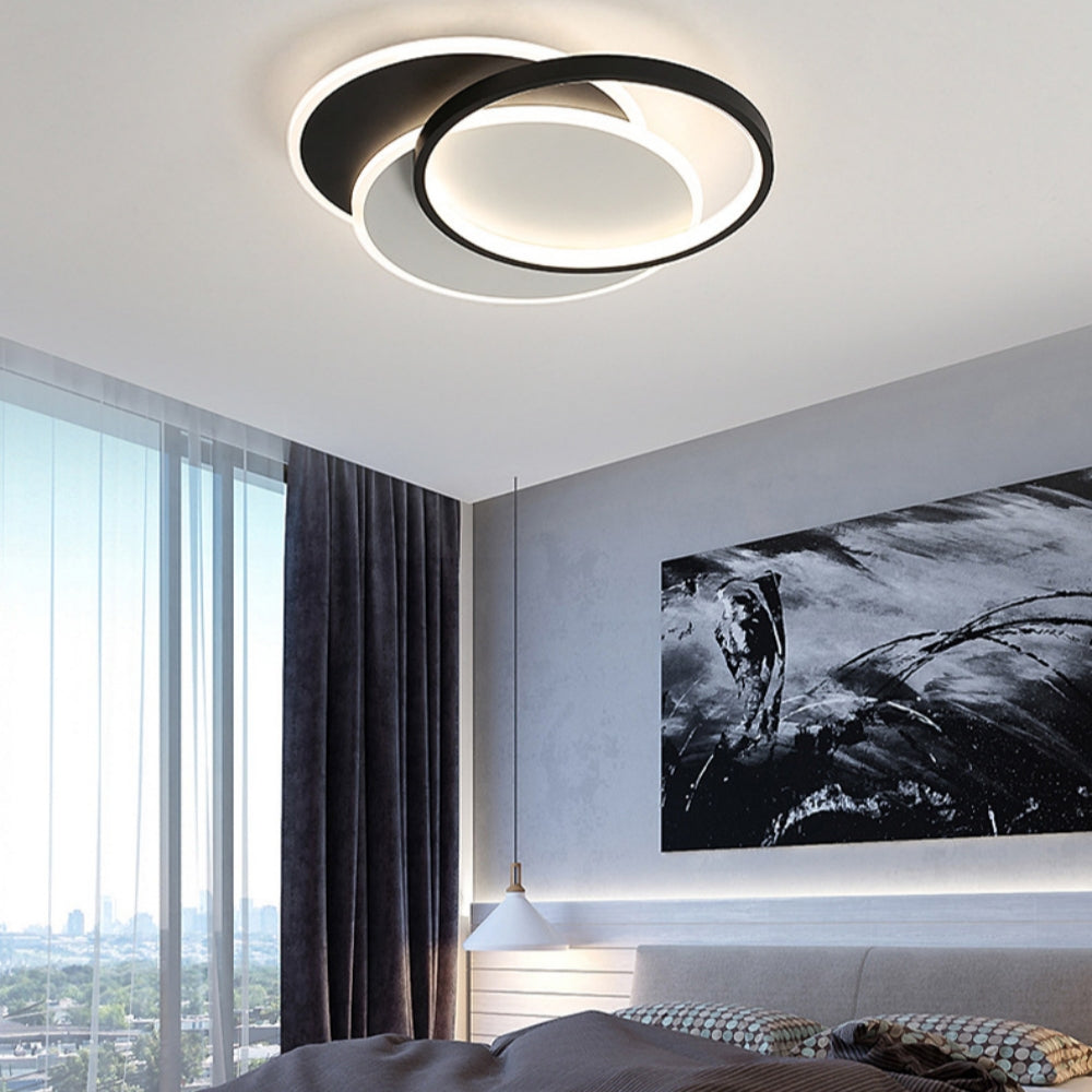 LED-es csillár távirányítóval CHIARA 67W, 3 kör, hideg/meleg/semleges fény, szabályozható, fekete LED-es csillárok távirányítóval Alapértelmezett cím Alessandro Design