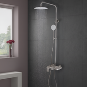 Zuhanyoszlop, SUS304 rozsdamentes acél, szatén, N/LY001 csaptelepek és zuhanyoszlopok Alapértelmezett cím Alessandro Design