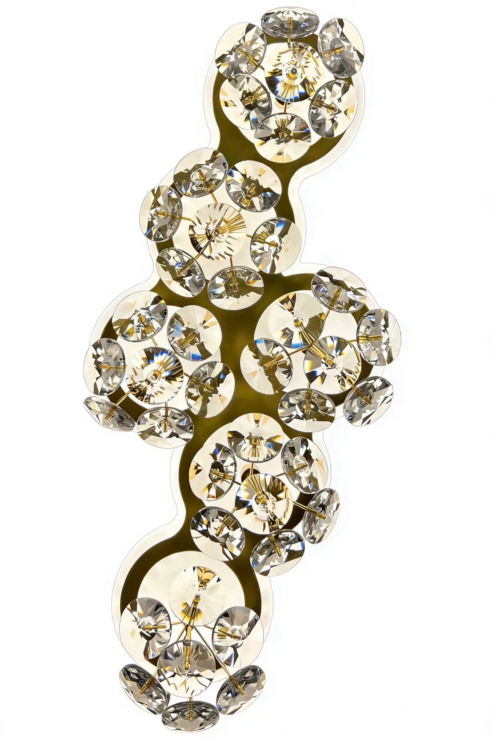 Aplica LED Cristal Decorativa BLOSSOM Lumina Rece/Neutra/Calda Auriu Aplice de Interior Default Title Alessandro Design