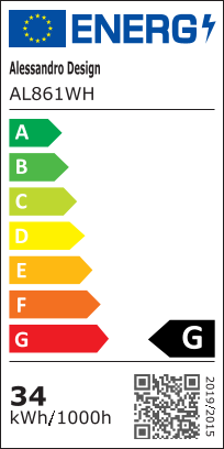 Cheisa LED fali lámpa, 34 W, fehér, hideg/meleg/semleges fény Beltéri fali lámpák Alapértelmezett cím Alessandro Design