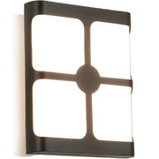 Timeea kültéri LED fali lámpa, 18W, fekete, 3000K kültéri fali lámpák alapértelmezett cím Alessandro Design