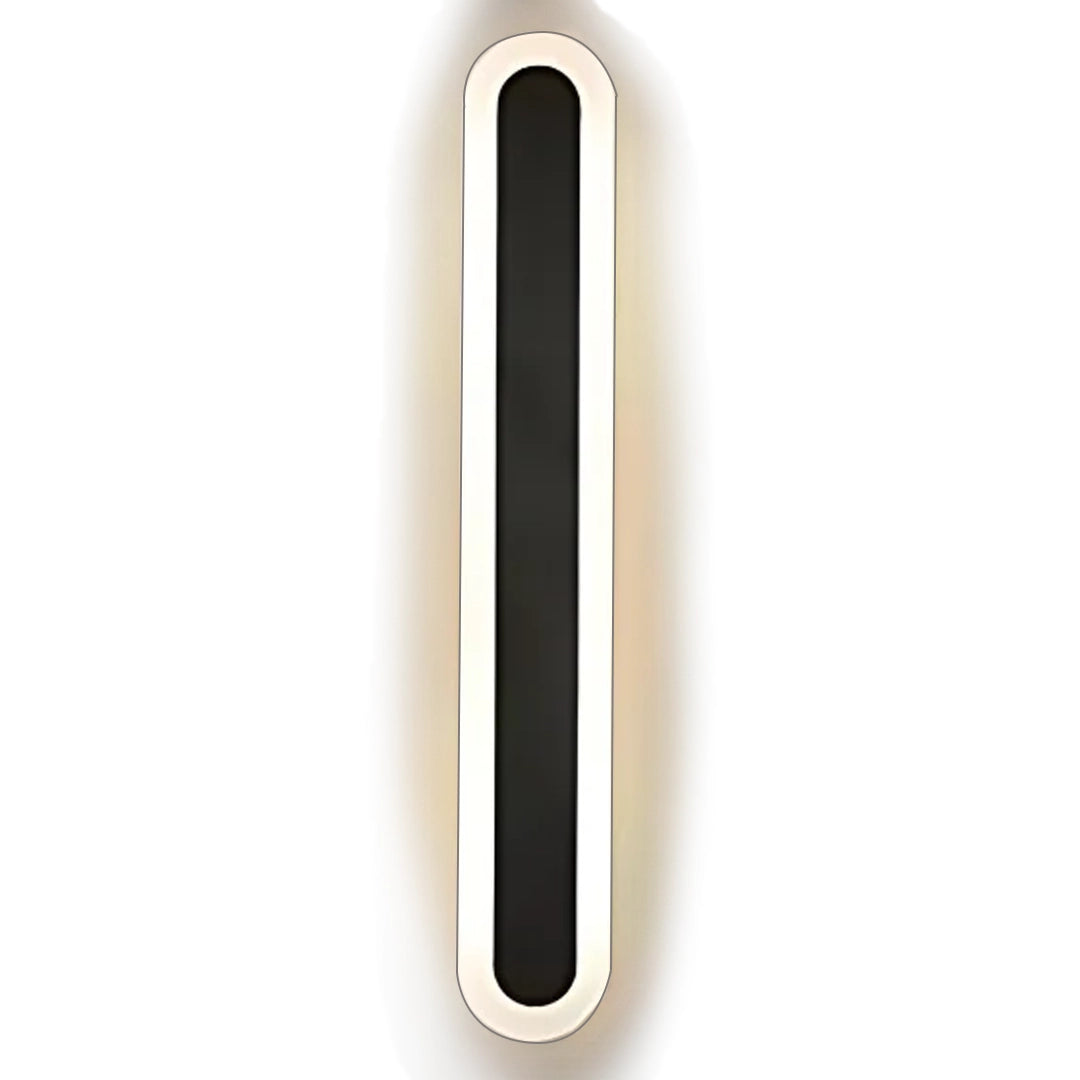 SUHA kültéri LED fali lámpa, hossz 30 cm, 4 W, IP65, fém, lineáris, fekete kültéri fali lámpák alapértelmezett cím Alessandro Design