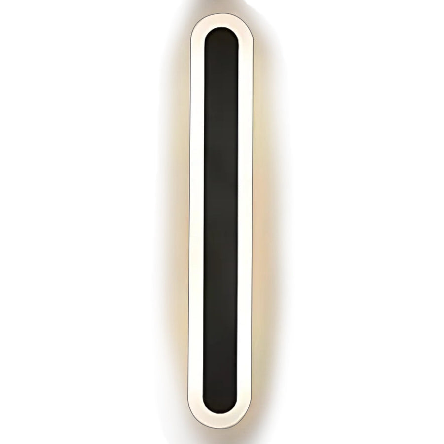SUHA kültéri LED fali lámpa, hossz 30 cm, 4 W, IP65, fém, lineáris, fekete kültéri fali lámpák alapértelmezett cím Alessandro Design