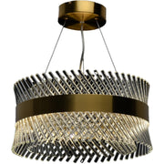 Candelabru Cristal ALHAMBRA Nobile, LED, 52W, Diametru 40cm, Lumina Calda/Rece/Neutra, Dimabil, Inaltime Reglabila, Auriu Lustre LED cu Telecomanda Default Title Alessandro Design