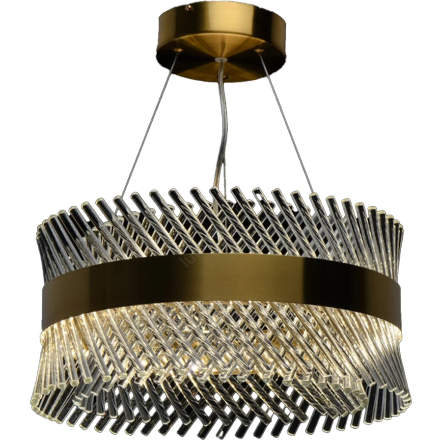 Candelabru Cristal ALHAMBRA Nobile, LED, 52W, Diametru 40cm, Lumina Calda/Rece/Neutra, Dimabil, Inaltime Reglabila, Auriu Lustre LED cu Telecomanda Default Title Alessandro Design