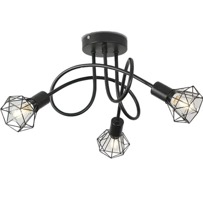 Shion csillár 3xE27, fekete, fém, átmérő 50 cm ipari csillárok alapértelmezett cím Alessandro Design