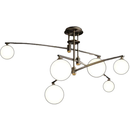 Lustra cu Abajur Rotund, PENTHOUSE Dome, 6x G9, Negru, Metal Lustre Moderne Default Title Alessandro Design