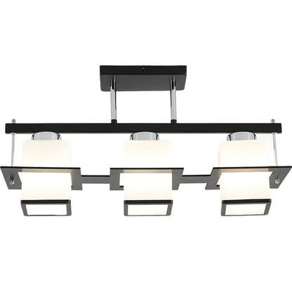 Lustra Clasica Aramis cu Lemn Abajur Patrat 3x E27 Gri Negru Lustre Clasice Default Title Alessandro Design