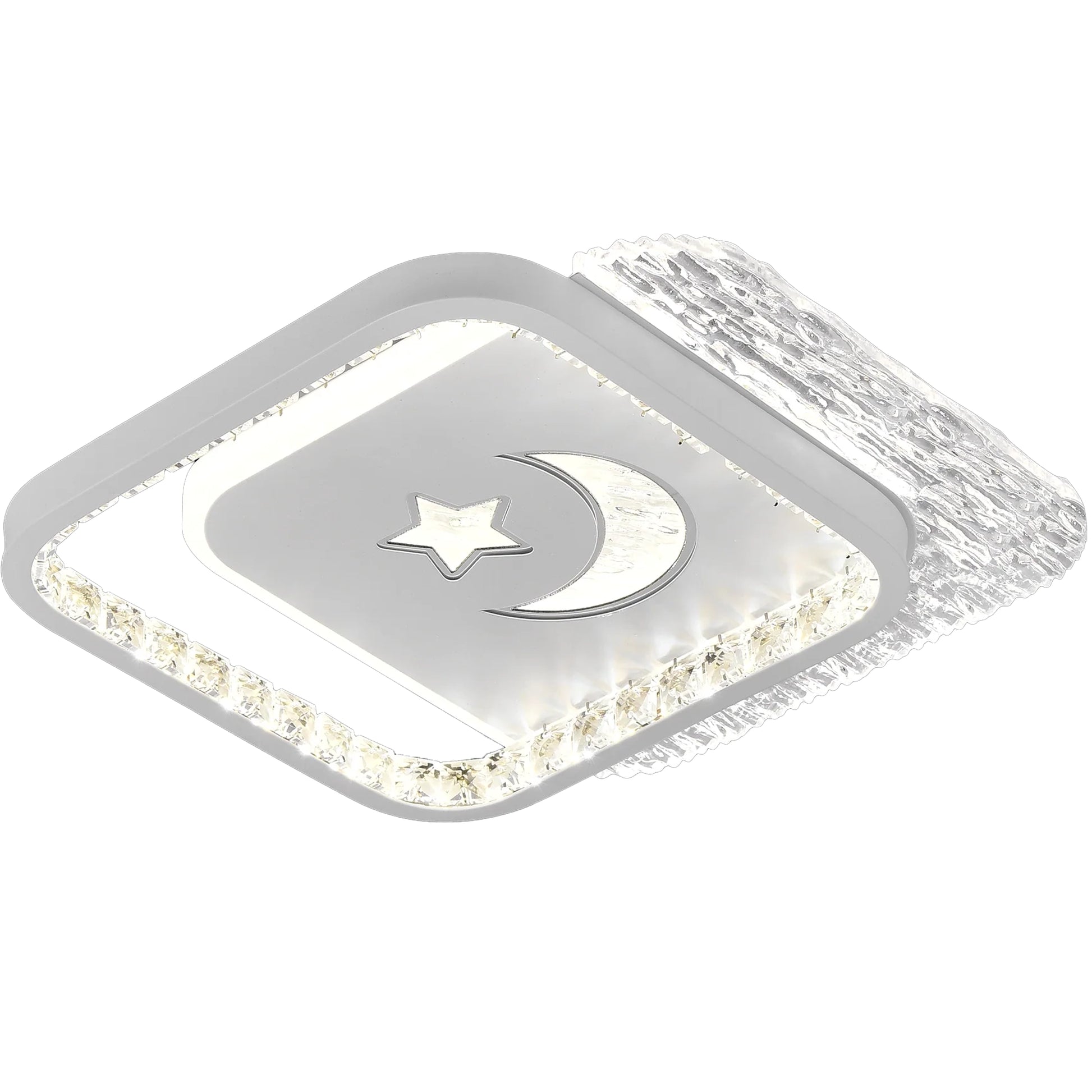 LED csillár PERU 38W, 2 négyzet, hideg/meleg/semleges fény, fehér LED csillárok Alapértelmezett cím Alessandro Design
