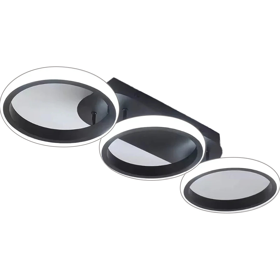 Lustra LED ELIO 24W, 3 Cercuri, Liniara, lumina Rece/Calda/Neutra, Negru Lustre LED Default Title Alessandro Design