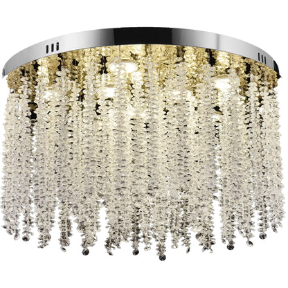 Candelabru LED Cristal LLC215/400WH Rotund, 22W, Lumina Rece/Calda/Neutra, Cristal, Auriu Candelabre Cristal Default Title Alessandro Design