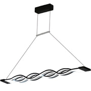 Függesztett LED-csillár távirányítóval WAVE 89W, Lineáris, Hideg/Meleg/Semleges fény, Fényszabályozható, Fekete, Állítható magasságú LED-csillárok távirányítóval Alapértelmezett cím Alessandro Design