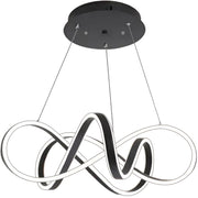 Függesztett LED-es csillár távirányítóval INFINITY HALO 69W, hideg/meleg/semleges fény, szabályozható, fekete, állítható magasságú modern csillárok alapértelmezett cím Alessandro Design