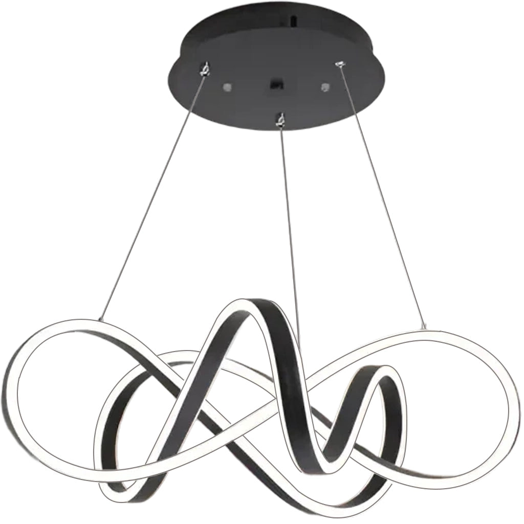 Függesztett LED-es csillár távirányítóval INFINITY HALO 69W, hideg/meleg/semleges fény, szabályozható, fekete, állítható magasságú modern csillárok alapértelmezett cím Alessandro Design