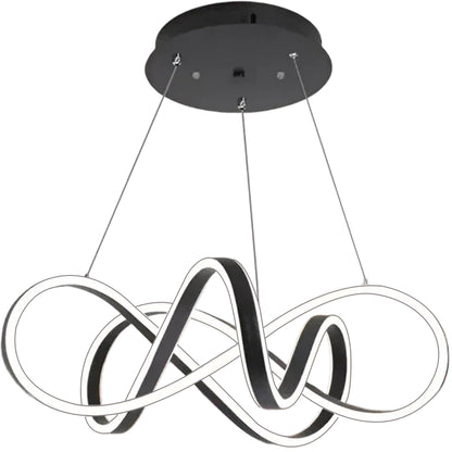 Függesztett LED-es csillár távirányítóval INFINITY HALO 69W, hideg/meleg/semleges fény, szabályozható, fekete, állítható magasságú modern csillárok alapértelmezett cím Alessandro Design
