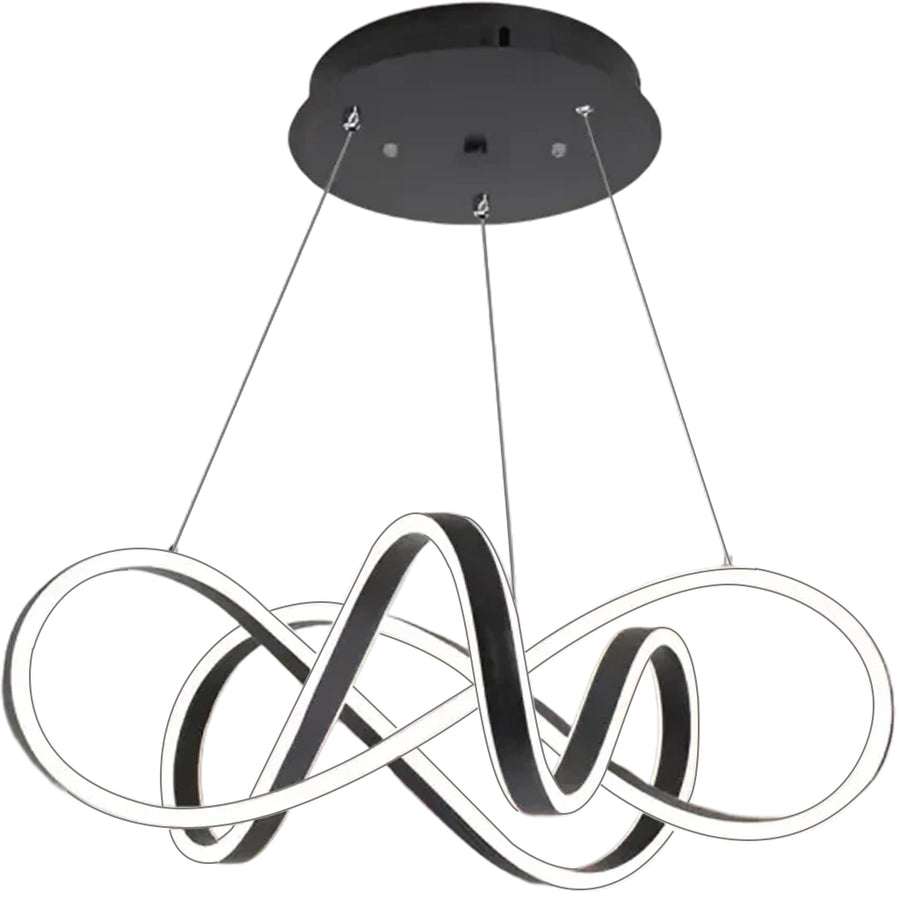 Függesztett LED-es csillár távirányítóval INFINITY HALO 69W, hideg/meleg/semleges fény, szabályozható, fekete, állítható magasságú modern csillárok alapértelmezett cím Alessandro Design