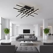 LED csillár távirányítóval LINEX, 108 W, 8 elem, hideg/meleg/semleges fény, szabályozható, fekete LED csillárok távirányítóval Alapértelmezett cím Alessandro Design