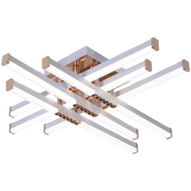 Lustra LED cu Telecomanda AXIAL, 83W, 6 Elemente, Lumina Rece/Clada/Neutra, Dimabila, Alb Lustre LED cu Telecomanda Default Title Alessandro Design