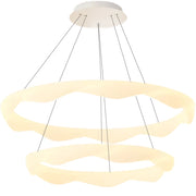 Lustra LED, suspendata cu Telecomanda, AMADEO, 89W, Lumina Rece/Calda/Neutra, Dimabila, Inaltime Reglabila, Alb Lustre LED cu Telecomanda Default Title Alessandro Design