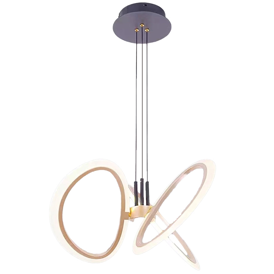 Lustra LED suspendata cu Telecomanda RIMINI 52W, 3 Elemente, lumina Rece/Calda/Neutra, Dimabila, Auriu Lustre LED cu Telecomanda Default Title Alessandro Design
