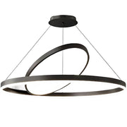 LED felfüggesztett csillár PAGANO 47W, 3000K, 2 kör, fekete, állítható magasságú Modern csillárok Alapértelmezett cím Alessandro Design