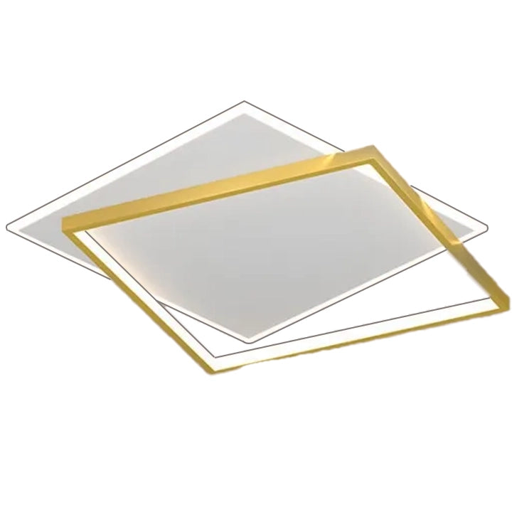 LED csillár távirányítóval SOLARA 66W, 2 négyzet, hideg/meleg/semleges fény, szabályozható, aranyfehér LED csillárok távirányítóval Alapértelmezett cím Alessandro Design