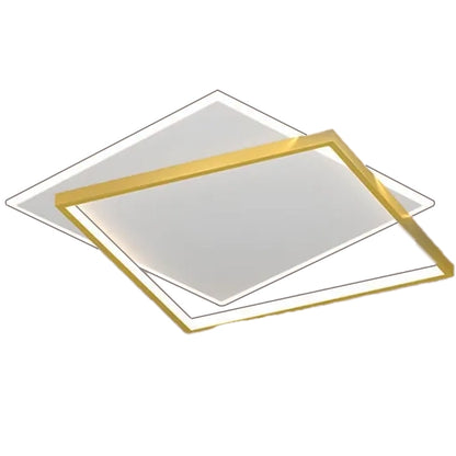 LED csillár távirányítóval SOLARA 66W, 2 négyzet, hideg/meleg/semleges fény, szabályozható, aranyfehér LED csillárok távirányítóval Alapértelmezett cím Alessandro Design